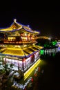 Qingming riverside in Kaifeng, known as Ã¢â¬ÅShui XiÃ¢â¬Â, is beautifully lighted a night